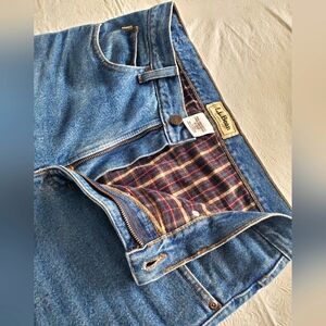 L.L Bean flannel lined jeans 31 x 32 straight